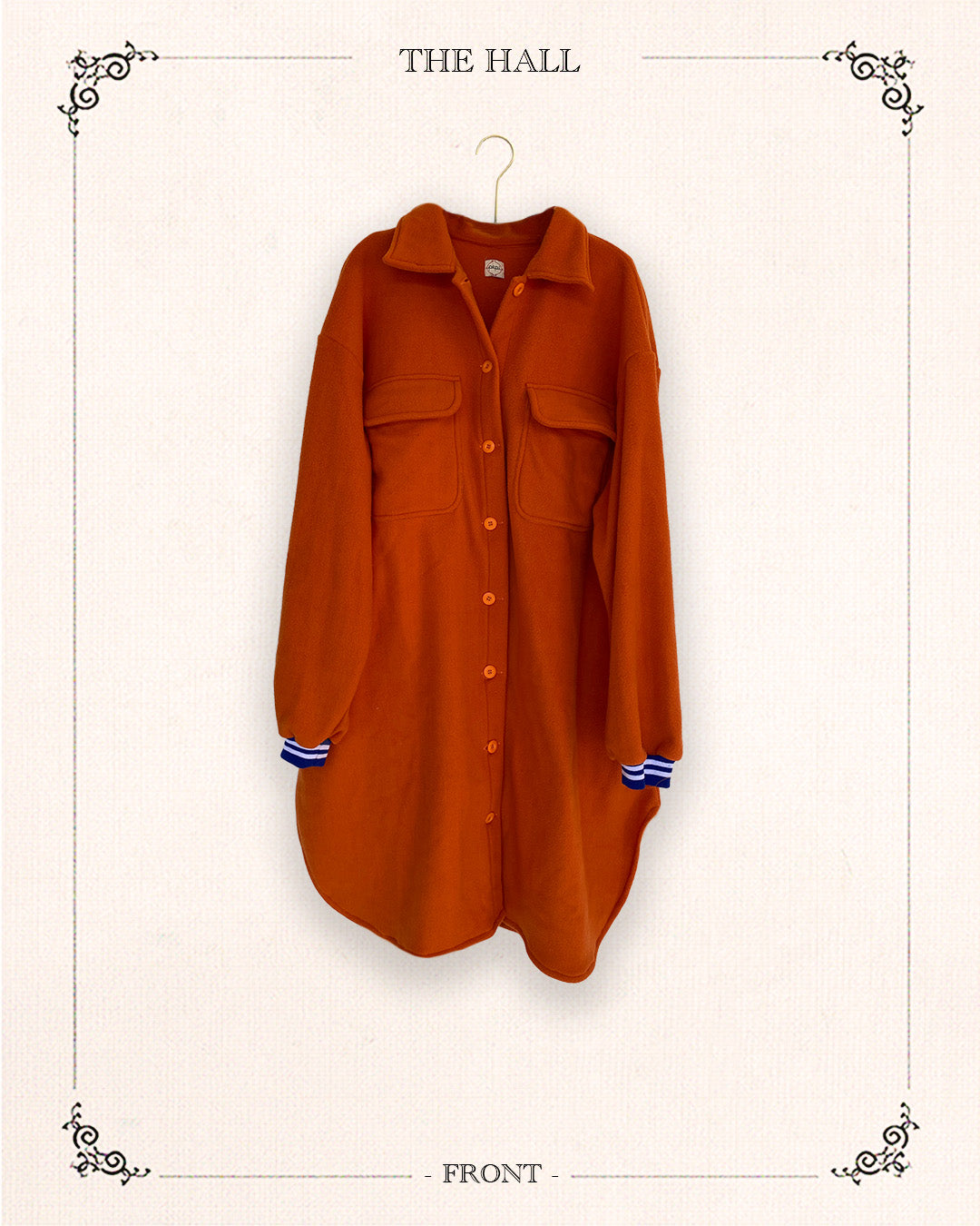 Orange Cuff Long Shirt