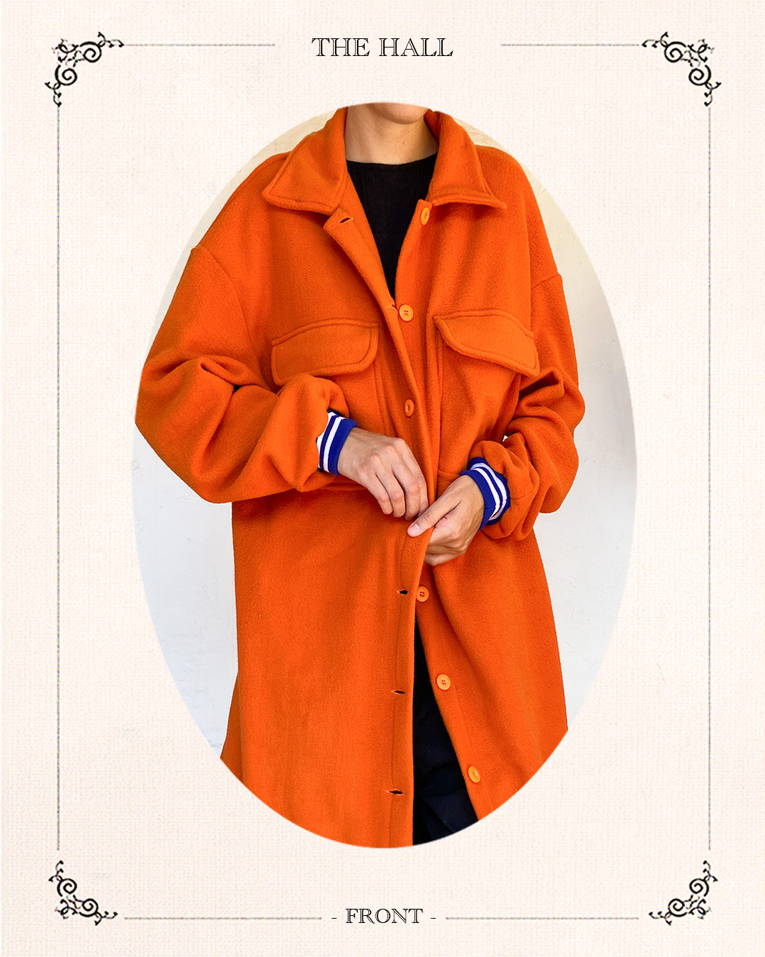 Orange Cuff Long Shirt
