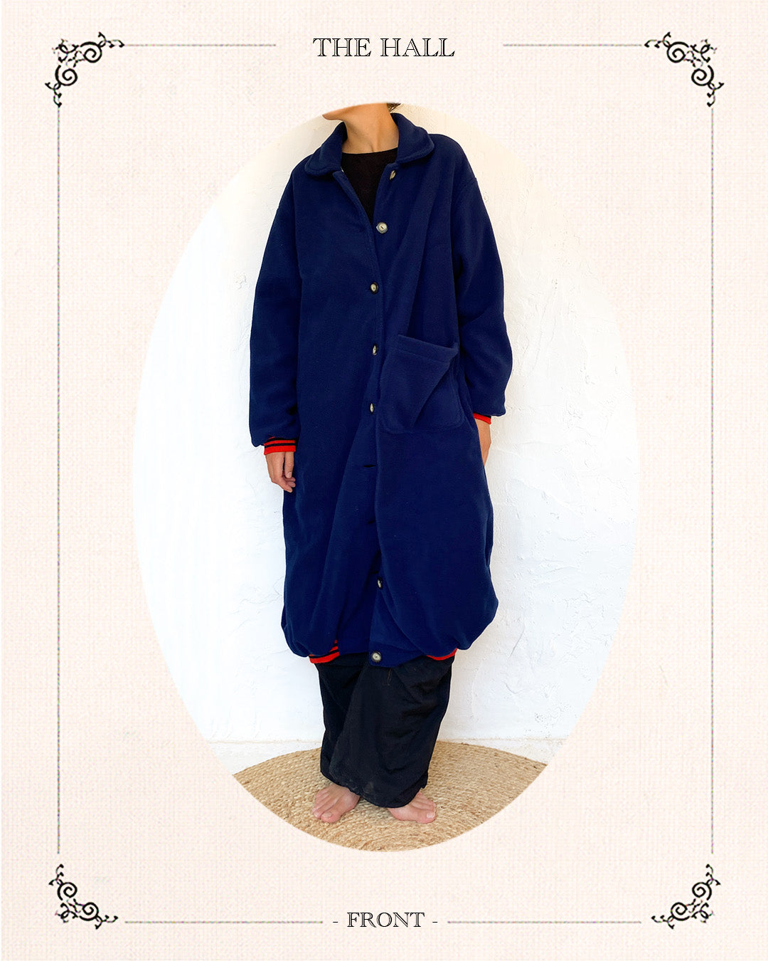 Dark Blue Cuff Coat