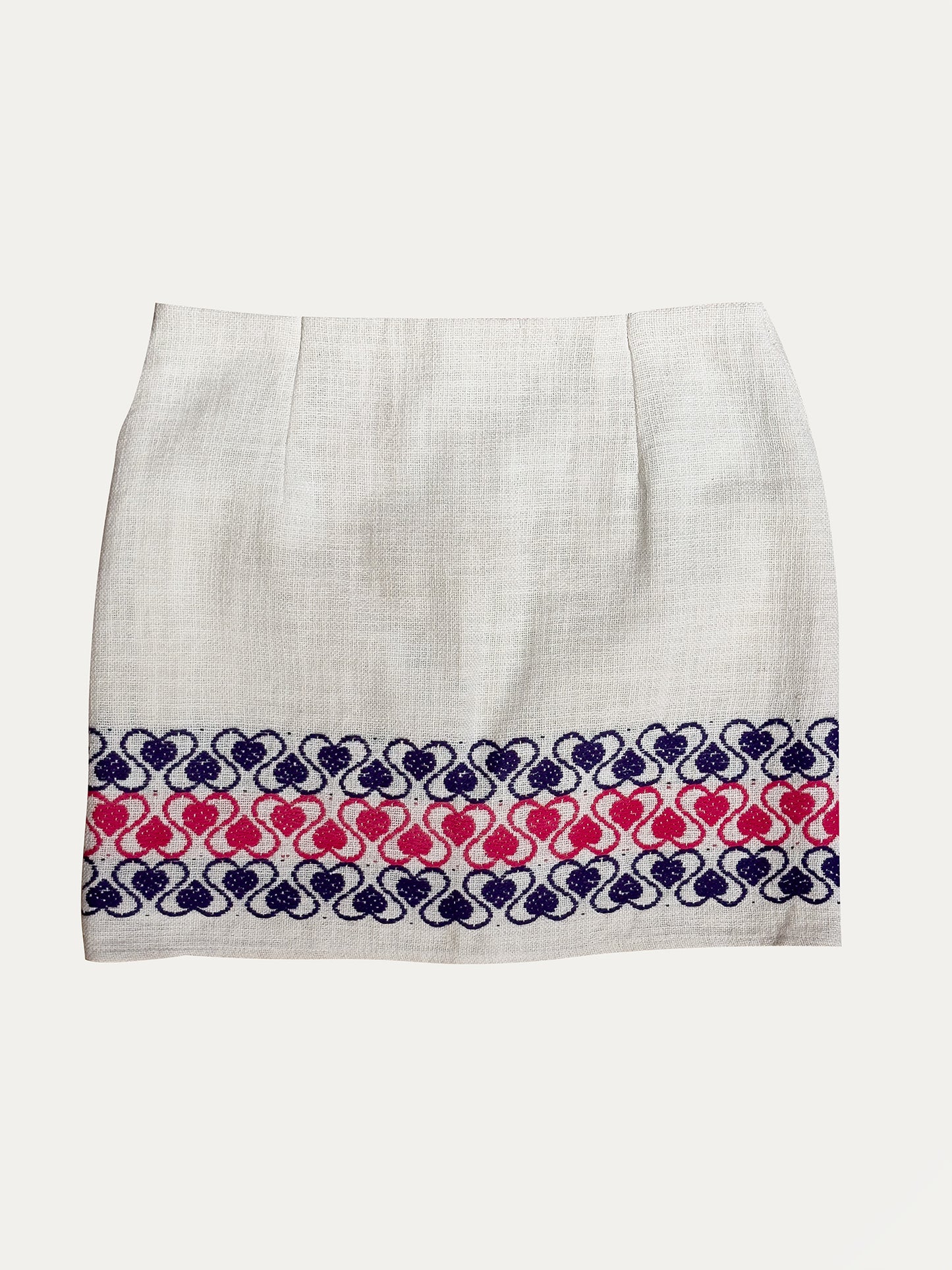 hearts mini skirt