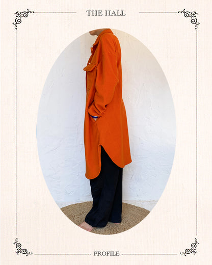 Orange Cuff Long Shirt