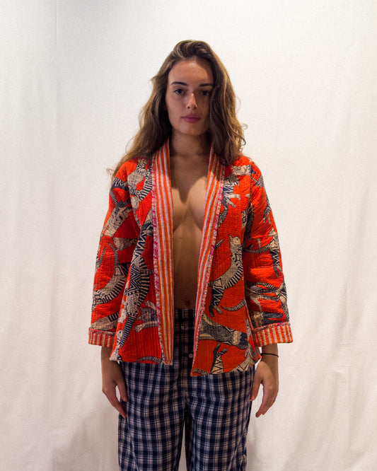 orange double color jacket