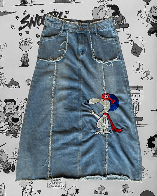 Snoopy denim skirt